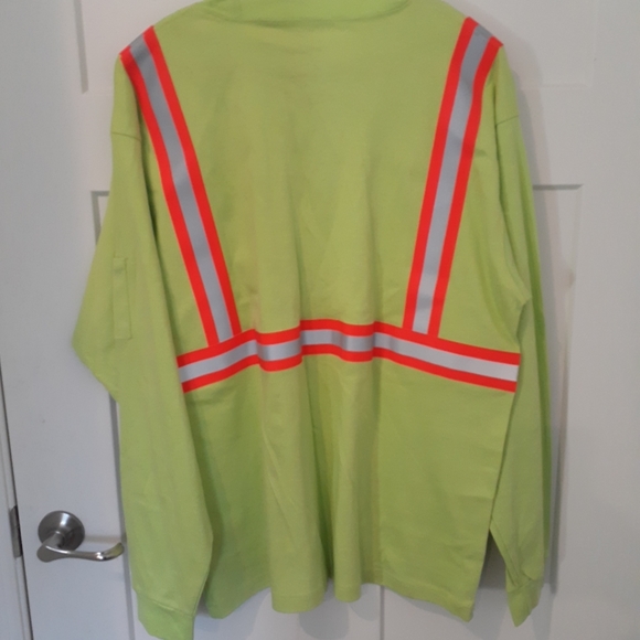 Black Stallion Fr T-Shirt Size XL Yellow Neon Workgear - Picture 6 of 7